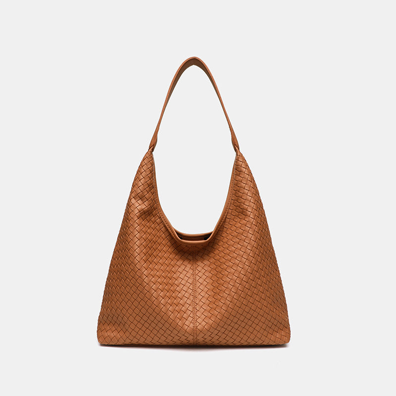 Retro Woven Leather Shoulder Bag