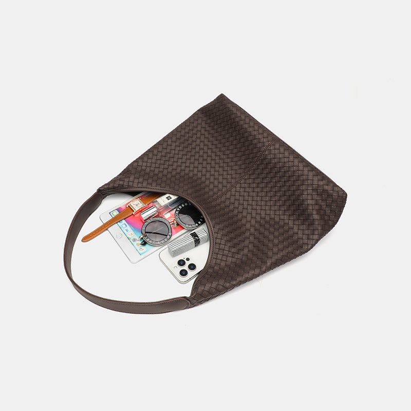 Retro Woven Leather Shoulder Bag