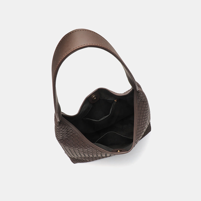 Retro Woven Leather Shoulder Bag